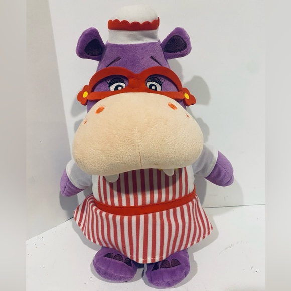 Disney Jr Doc McStuffins Hallie Hippo Bean Bag Plush Doll Figure Stuffed Toy 8" - Picture 1 of 6